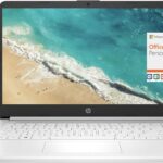 HP New 14″ HD Ultral Light Thin Laptop, Quad-Core Intel Celeron Processor, 16GB RAM, 320GB (64GB eMMC+ 256GB Card), Wi-Fi, Upto 11 Hours, Windows 11 S + 1 Year Office 365+HubxcelAccessory, White
