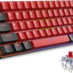 Snpurdiri 60% Wired Mechanical Keyboard, Mini Gaming Keyboard with 61 Keys for PC, Windows XP, Win 7, Win 10 (Black-Red, Red Switches)