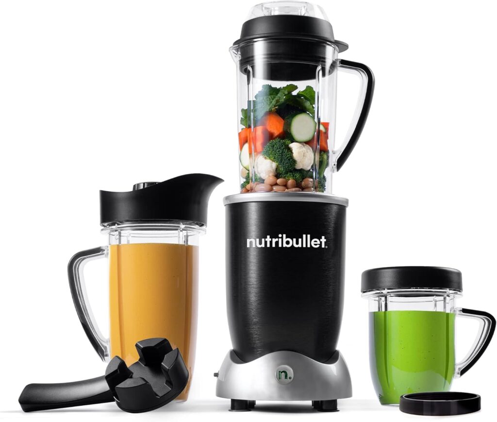 nutribullet® Rx Blender, Hot and Cold Blender, 1700W, 1L Pitcher & 30oz Cup, Extractor Blade, Soups, Hot Liquids, and Sauces, Black, N17-1001