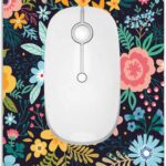 Small Mouse Pad, Mini Mouse Pad 6 X 8 Inch with Non-Slip Rubber Base for Keyboard Tray Laptops Wireless Mouse Home Office Travel, Washable & Portable (Beautiful Flowers)