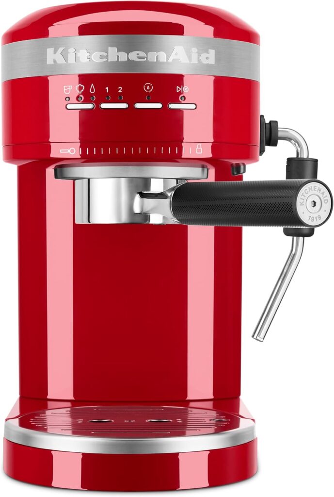 KitchenAid Metal Semi-Automatic Espresso Machine – KES6503, Empire Red