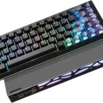 YUNZII AL65 Wireless Mechanical Keyboard, Full Aluminum CNC,Support QMK/VIA Software Gasket Structure,60% Hot Swappable with RGB Backlit BT/2.4G/USB-C for Mac/Windows(Black, Gateron Zero)