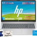 HP 2025 17.3” Laptop Computer for Business, Windows 11 Pro, Intel 10-Core i5(Up to 4.6 GHz), Backlit KB, Fingerprint, 17.3″ HD+ 250 BrightView nits, 32GB RAM, 1TB SSD, Fast Charge, Numeric Pad