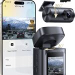 Baseus VD1 Pro Solar Dash Cam Front and Rear, 4K+1080P Dash Camera for Cars, Hardwire-Free Parking Mode, Starvis Night Vision, 32 GB Card Included, 5GHz WiFi, GPS, 170°Wide Angle,Voice Control