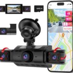 CATCATCH 4 Channel Dash Cam 360° View,4K Front and Rear Dash Camera for Cars,WDR Night Vision,Smart Voice Control,Built-in WiFi&GPS,G-Sensor,24H Parking Mode,Free 64GB SD Card,Suction Cup
