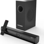 Home Theater Sound Bar Subwoofer, Sound Bar Bluetooth Surround Speakers, TV Speakers Sound Bars Bluetooth Hdmi(ARC) Optical Coaxial AUX USB 2.1ch Home Audio Sound System TV PC Wall Mount, Black