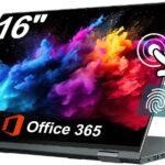 jumper 16 inch Laptop Computer, Convertible Laptop with Quad Core (Up to 3.4GHz), 16GB DDR5 RAM 640GB Storage, 360 Degree Touchscreen, Backlit Keyboard, Fingerprint Reader, BT5.2, WiFi6