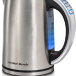 Hamilton Beach 1.7 Liter Temperature Control Electric Kettle, Water Boiler & Heater, Fast Boiling 1500 Watts, BPA Free, Cordless, Auto-Shutoff and Boil-Dry Protection, Stainless Steel (41020R)