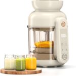 Auto Baby Food Maker, Glass Baby Food Mill, Baby Blender & Steamer and Puree Maker with Auto Cooking, Easy Cleaning, Touch Screen, Dishwasher Safe(12oz)