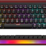 Womier 60% Keyboard Gaming with Light Box, Wired Mechanical Keyboard with MCA Keycaps, OEM Profile, Programable, 64 Keys Hot Swap RGB Cream Custom Key Board for PC Computer Win/MAC (WK68 PRO-Black)