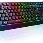 KLIM Chroma Wireless Keyboard – RGB Backlit Gaming, Rechargeable Battery, PC Keyboard, Durable & Water-Resistant, Compatible with PS4, PS5 & Mac – Black