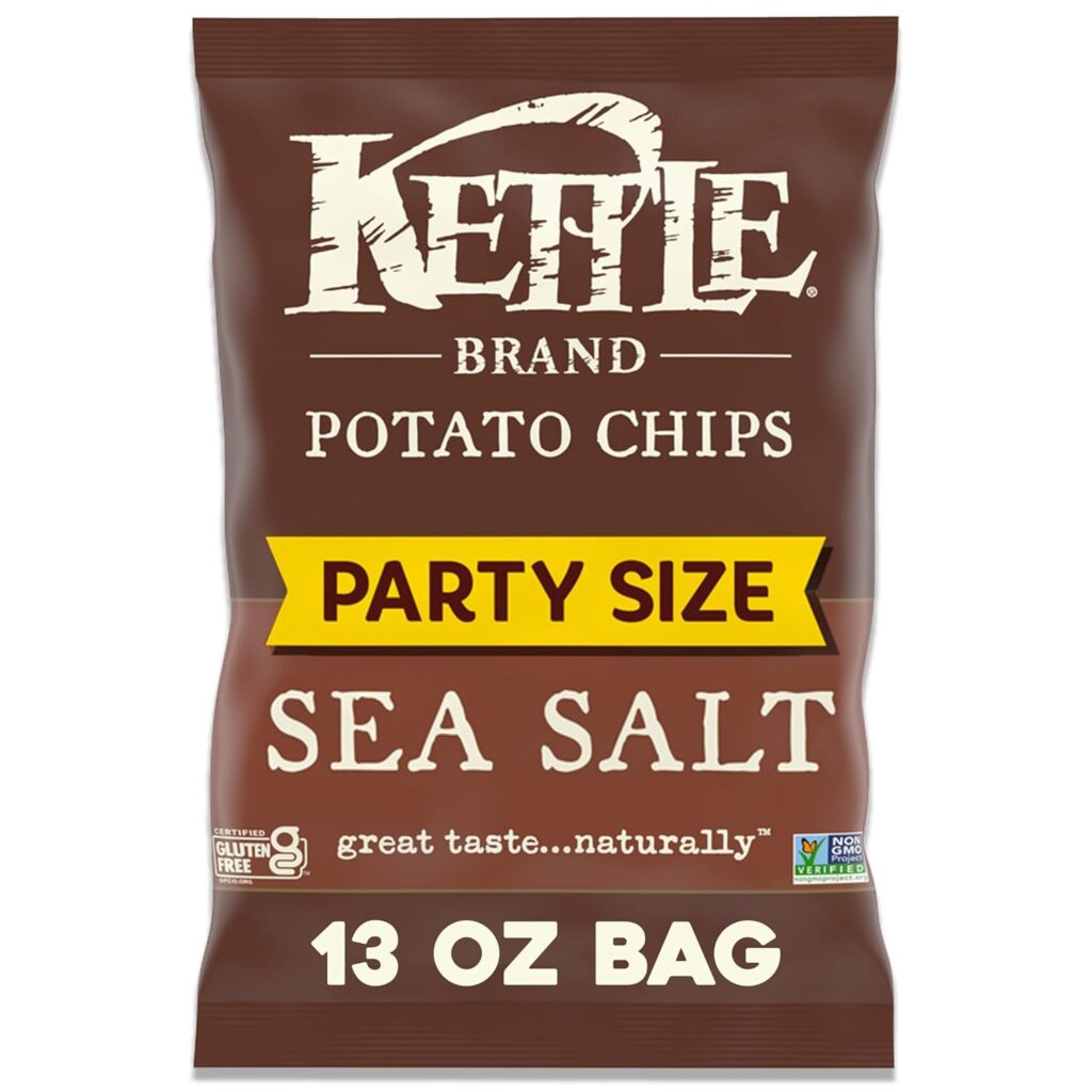 Kettle Brand Foods Sea Salt Potato Chips, 13 oz Party Size
