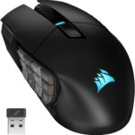 Corsair Scimitar Elite RGB Wireless MMO Gaming Mouse – 26,000 DPI – 16 Programmable Buttons – Up to 150hrs Battery – iCUE Compatible – Black