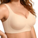 OEAK Womens Wireless Jelly Bra Plus Size Supportive Seamless Bras Full Coverage Push Up Comfortable No Underwire Tshirt Bras