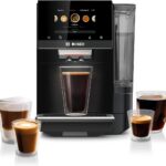 Bosch 800 Series Fully Automatic Espresso and Coffee Machine – 35 Drinks, Cold Brew, Double Cup, Milk Hose, Ceramic Grinder, Smart Features, in Black TPU60309