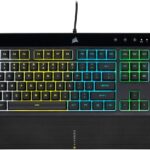 Corsair K55 RGB PRO Membrane Wired Gaming Keyboard – IP42 Dust and Spill-Resistant – 6 Macro Keys with Elgato Integration – iCUE Compatible – QWERTY NA – PC, Mac, Xbox – Black