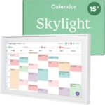Skylight Calendar: 15-inch Wall Planner Digital Calendar & Chore Chart, Smart Touchscreen Interactive Display for Family Schedules – Wall Mount Included, Great for Organizing Your 2026 Calendar