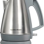 Hamilton Beach 1 Liter Electric Kettle, Water Boiler & Heater, Fast 1500 Watts, BPA Free Interior, Cordless Serving, Auto-Shutoff and Boil-Dry Protection, Cord Wrap, Stainless Steel (41065)
