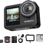SVBONY SVGo3 Action Camera 4K30FPS with 1/2.8″, 128GB Card, Sports Camera with Enhance Low-Light, 6-Axis EIS, 40FT Dives in Bare Form, Touch Screen Waterproof Cameras for Bike/Ride Vlog Recording