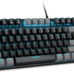 MageGee 75% Mechanical Gaming Keyboard, Red Switch, LED Blue Backlit, 87 Keys Compact TKL Wired Computer Keyboards for Windows Laptop PC Gamer – Black/Grey