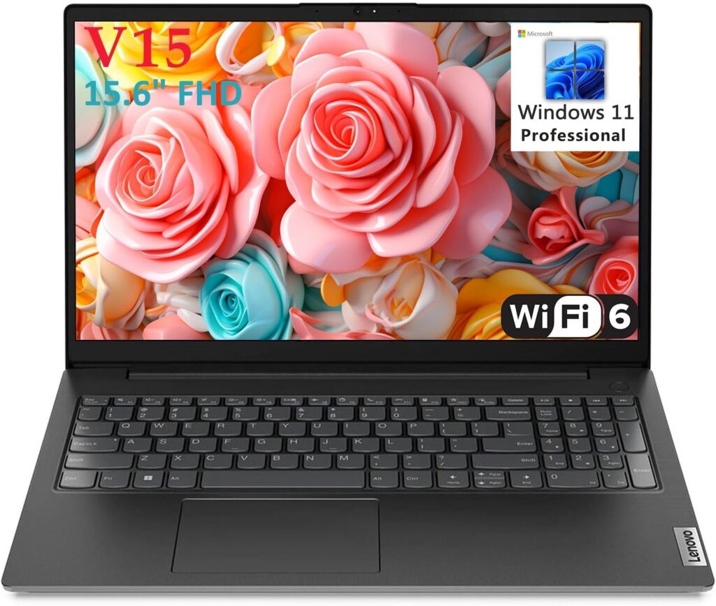 Lenovo 15.6″ FHD Laptop Computer for Business and Student, Intel Dual Core Processor, 32GB DDR4 RAM, 1TB PCIe SSD, WiFi 6, Bluetooth 5.2, Type-C, HDMI, Numeric Keypad, Black, Windows 11 Pro, AZ-XUT