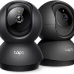 Tapo TP-Link 2K Pan/Tilt Indoor Security Camera for Baby Monitor, Pet Camera, Motion Detection & Tracking, 2-Way Audio, Cloud & SD Card Storage, Works w/Alexa & Google Home, Black, C211(2-Pack)