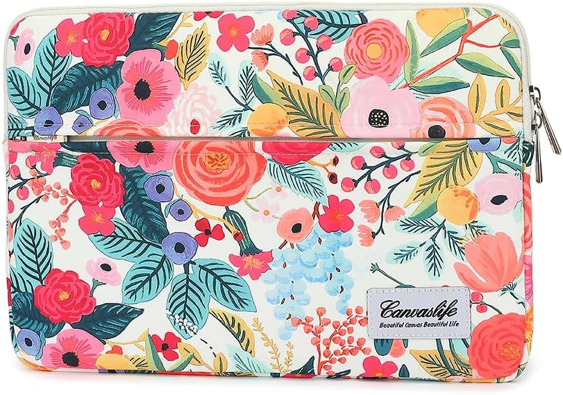 Canvaslife Garden Rose Waterproof Patten Laptop Sleeve 14 inch 14.0 inch Laptop case Bag