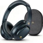 1Mii E700 Wireless Bluetooth Over Ear Headphones with Active Noise Canceling, Hi-Res Audio LDAC/aptX Low Latency for Airplane Travel Overhead Comfort, 54H Playtime, Custom EQ via App – Blue