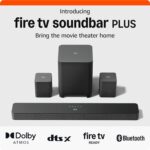 Amazon Fire TV Soundbar Plus with subwoofer and surround sound speakers (newest model), 5.1 channel, Dolby Atmos, clear dialogue