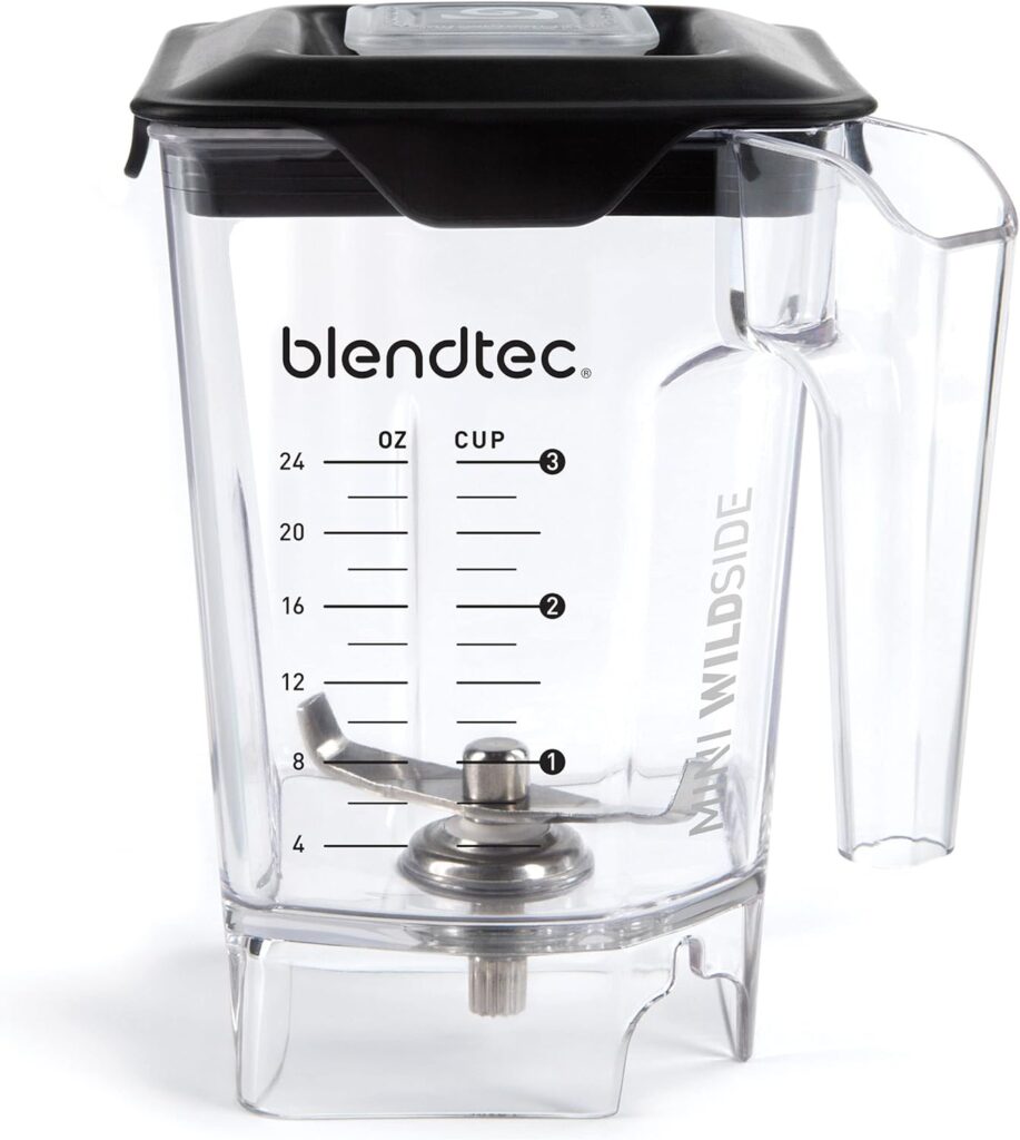 Blendtec Mini WildSide (46 oz), Five Sided, Personalized Blender Jar Vented Latching Lid, BPA-free, Clear