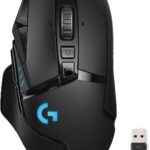 Logitech G502 Lightspeed Wireless Gaming Mouse with Hero 25K Sensor, PowerPlay Compatible, Tunable Weights and Lightsync RGB – Black