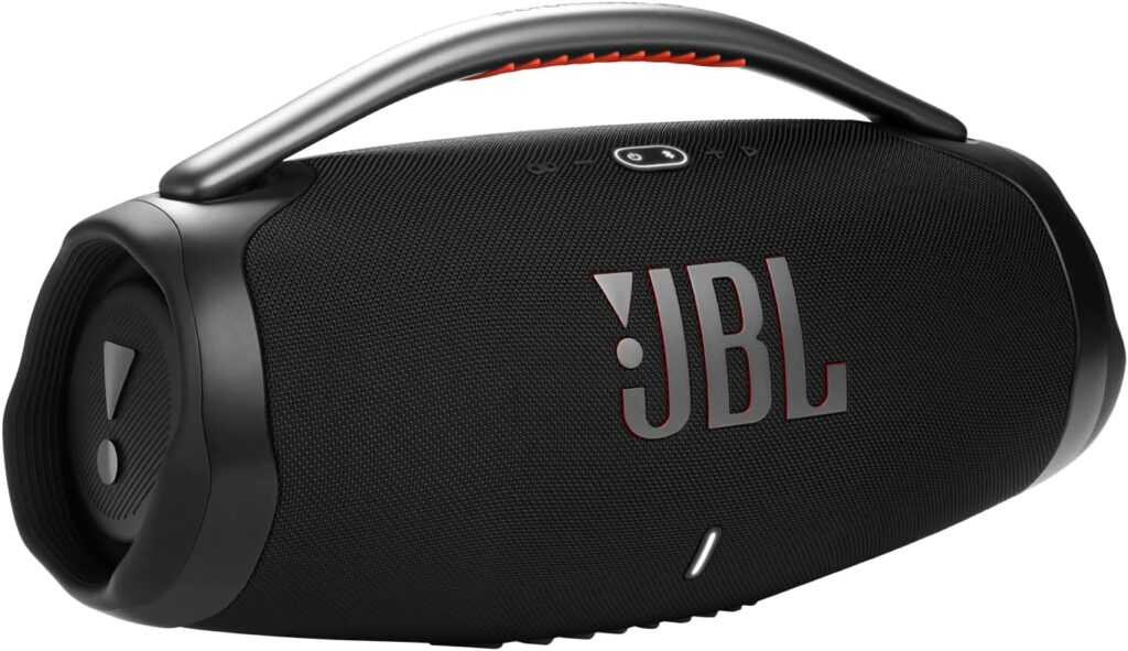 JBL Boombox 3 Black Portable Bluetooth Speaker with Massive Sound, Deepest Bass, IPX7 Waterproof, 24H Playtime, PartyBoost