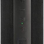 Wireless Waterproof Bluetooth Speaker – Portable Speaker Loud with Built-in Subwoofer and Tweeter, Extra Bass, Stereo Sound, IP67, Colorful Lights for Party, Outdoor, Camping – Black