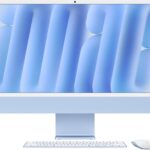 Apple 2024 iMac All-in-One Desktop Computer with M4 chip with 10-core CPU and 10-core GPU: Built for Apple Intelligence, 24-inch Retina Display, 16GB Unified Memory, 256GB SSD Storage; Blue