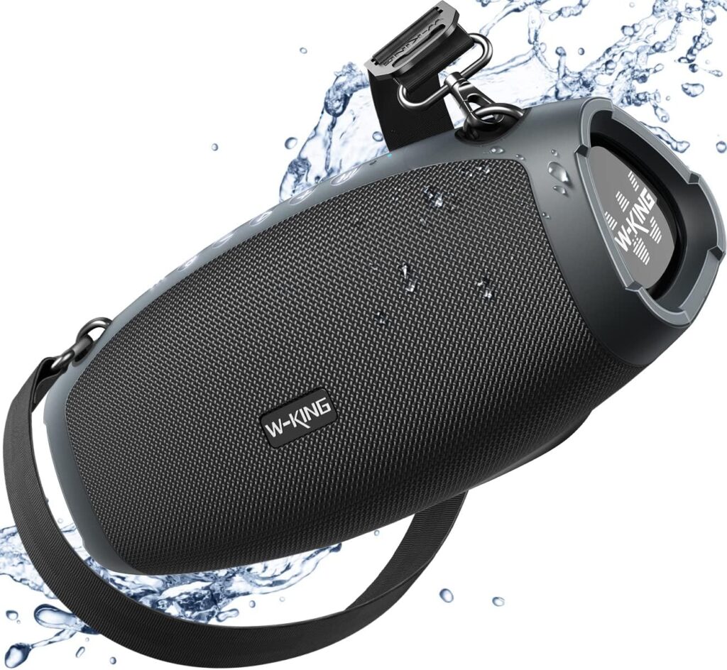 W-KING Portable Speakers Bluetooth Wireless, 120W Max Loud Deep Bass IPX6 Waterproof Bluetooth Speaker Boombox, 70W Triple Passive Radiator-Party Large Outdoor Speaker Subwoofer*2/BT5.0/42H/TF/AUX/EQ