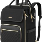 Rolling Backpack for Women, Travel Rolling Laptop Backpack with Wheels, Vertical & Horizontal Storage 2 In 1, Flip-Top Design, Water-Resistant Overnight College Underseat Carry on Luggage