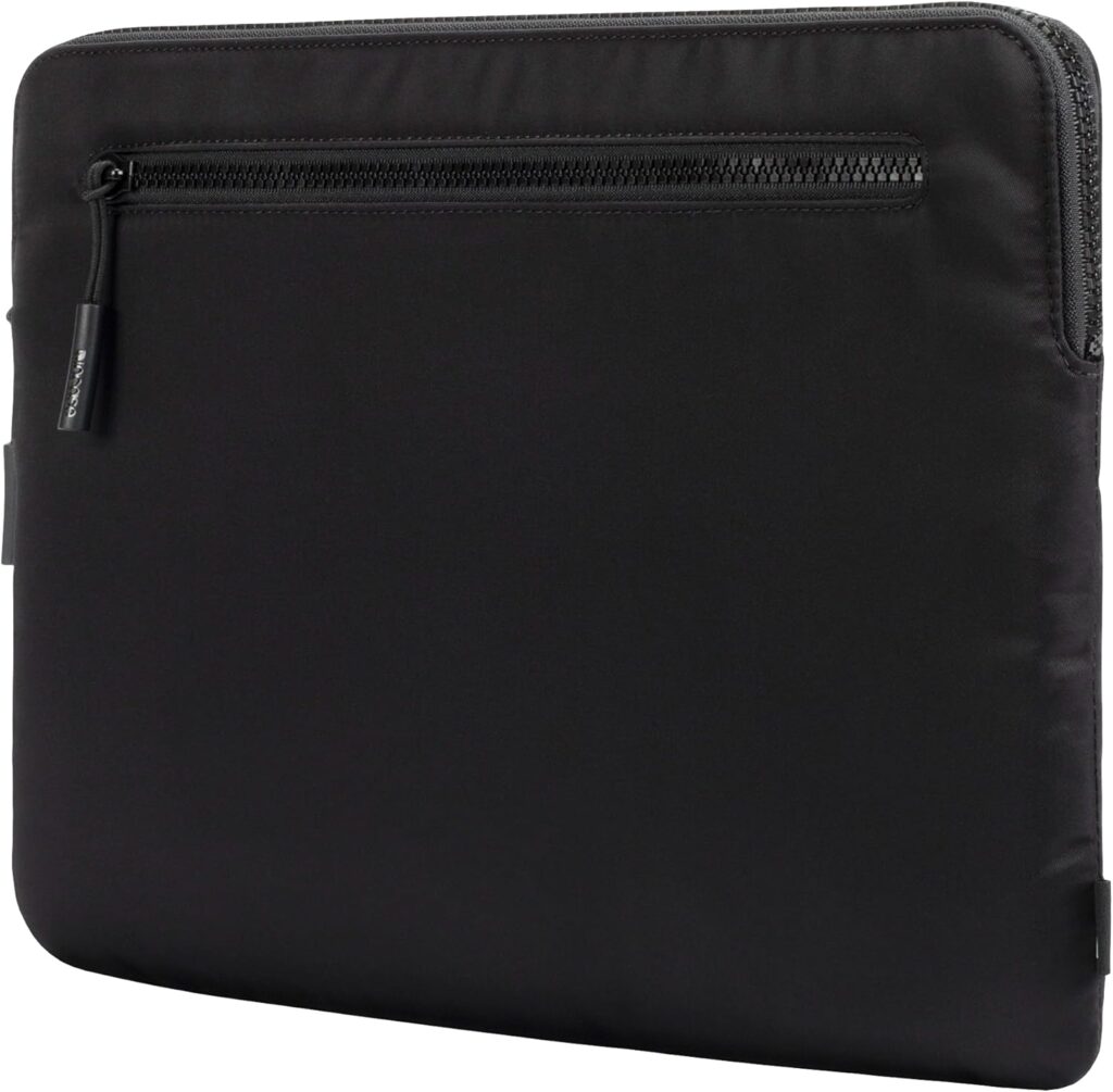 Incase Compact Laptop Sleeve with Flight Nylon – 14-inch MacBook/Laptop & iPad/Tablet Sleeve – Faux Fur Lining, Lightweight, Durable, Weather Resistant, Slip Pocket for Accessories – Black