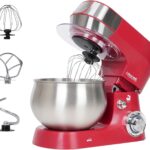 3-in-1 Stand Mixer, 5.3Qt 660W, 6-Speed Tilt-head Food Mixer, Electric Kitchen Portable Lightweight Mixer with Stainless Steel Bowl, Dough Hook, Whisk, Beater(Red)