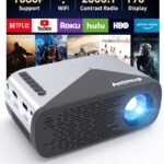 Mini Projector for iPhone, 1080P Support Wireless Video Projector with WiFi, Gift Mini Portable Projector for Kids, Movie Projector for Outdoor and Home Theater Projector for Phone/Laptop/TV Stick