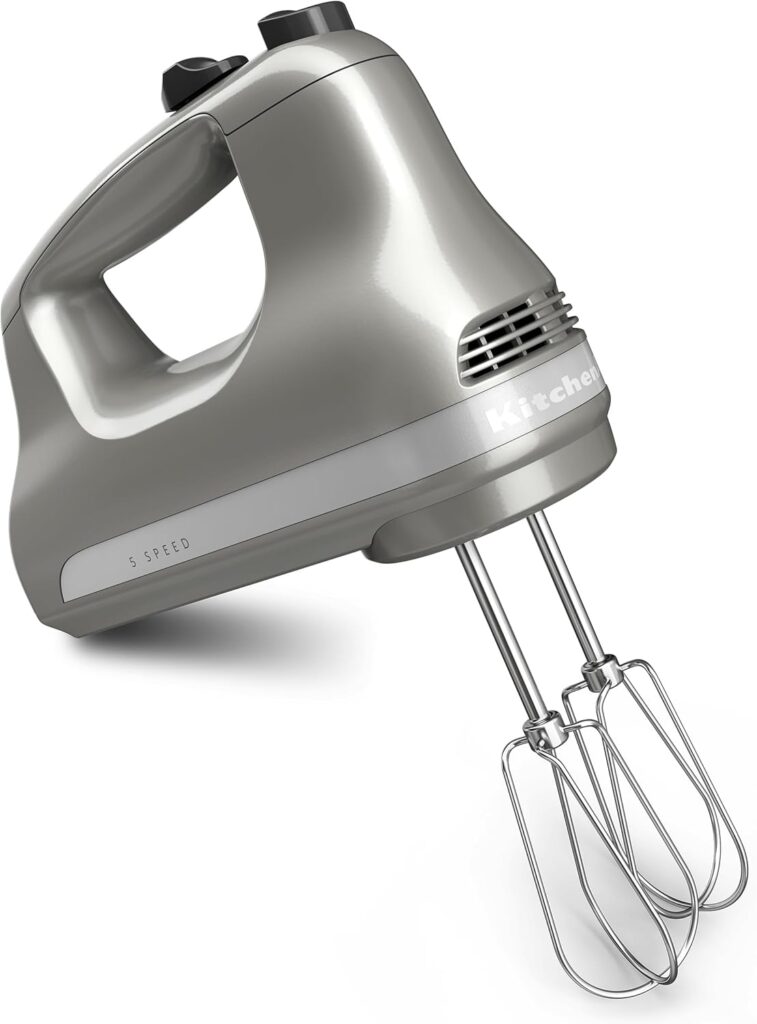 KitchenAid 5-Speed Ultra Power Hand Mixer – KHM512, Contour Silver