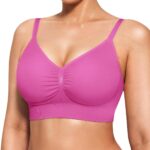 Popilush Bralettes for Women with Support Full Coverage Comfort Wireless Bras Push Up Seamless Bra with Removable Pads
