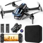 Drone with Camera 1080P HD FPV Foldable Mini Drone for Beginners Kids Adults, Drone with One Key Take Off/Landing, Gesture Selfie, Altitude Hold, 3D Flip, Easy to Fly, 2 Batteries, Toys for Boys Girls