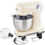 DASH Tilt-Head 3.5qt Stand Mixer 12 Speeds with Paddle, Dough Hook, and Whisk Attaachments – Cream