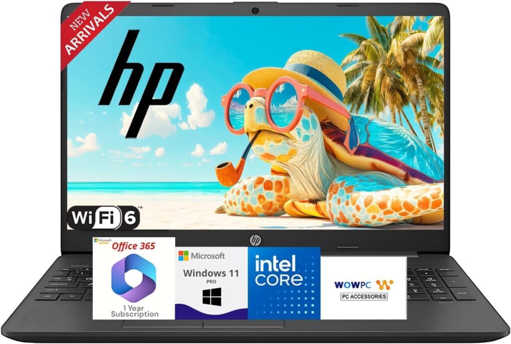 HP New Business Laptop with Microsoft Office 365, Intel Core i5-1235U 10-core Processor, 15.6″ FHD LED Display, 32GB RAM, 1TB SSD, Ethernet RJ-45, SD Card Reader, Wi-Fi 6, Windows 11 Pro, WOWPC USB