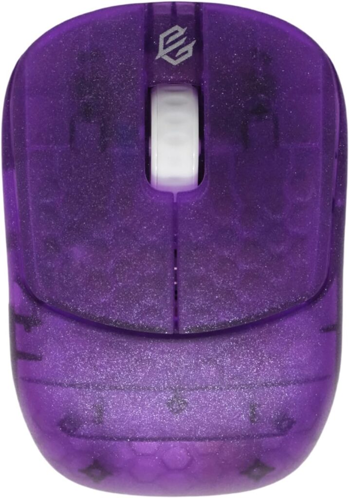 GWolves HSK Plus Lite Wireless Fingertip Grip Gaming Mouse, ~39Gram, Low Latency, PAW3399,21,000CPI, Nrf52840 High-Performance CPU, 5Programmable Btns, On-Board Memory, PC/Mac and Laptop (Violet)