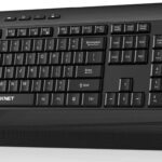 TECKNET Ergonomic Wireless Keyboard for Laptop, 2.4G USB Silent Computer Keyboard with Comfortable Palm Rest & Adjustable Feet Stand for Desktop, PC, Notebook, Surface and Windows, Full Size Layout