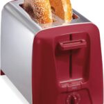 Hamilton Beach 2 Slice Toaster with Extra Wide Slots, Shade Selector, Auto-Shutoff, Cancel Button and Toast Boost, Red