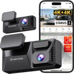 REDTIGER F77 4K+4K Dash Cam Front and Rear, Dual STARVIS 2 IMX678 HDR, Built-in 128GB eMMC, Voice Control Dash Camera for Cars with 5.8GHz WiFi, 4” Touch Screen, GPS, Night Vision, 24H Parking Mode