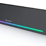 Computer Speakers, Hi-Fi Sound Quality Computer Sound Bar, Bluetooth 5.0 & 3.5mm Wired PC Speakers with 4 Dynamic Lighting Modes, USB Powered Speakers for PC, Desktop, Laptops, Phones, Monitors, Xbox