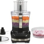 Hamilton Beach Big Mouth Duo Plus 12 Cup Food Processor & Vegetable Chopper with Additional Mini 4 Cup Bowl, Black (70580)